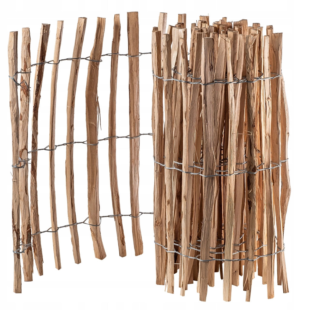 Recinzione protettiva avvolgibile KADAX Hazel Stacket Fence per giardino, 500x100 cm, altezza 4-6 cm.