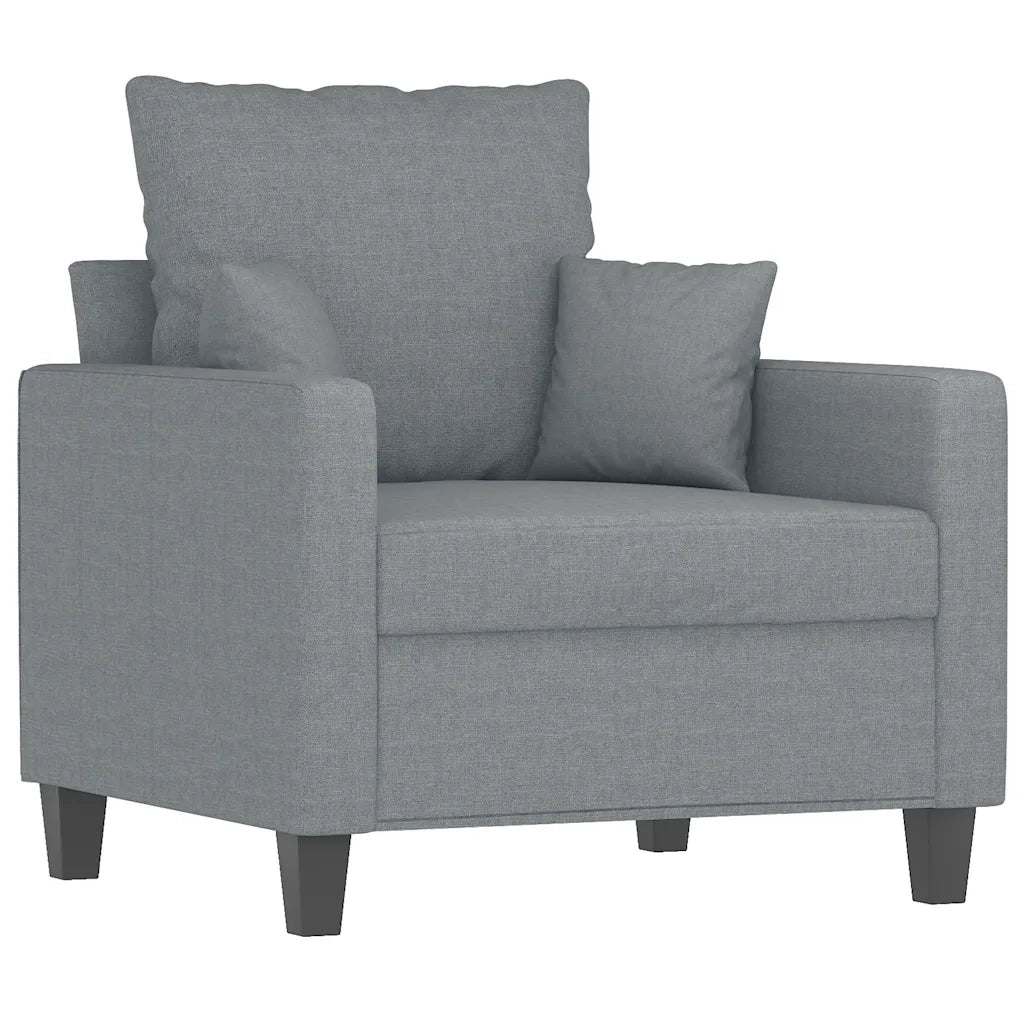 Poltrona-Divano Sedia Grigio Chiaro 60 cm in Tessuto 232362