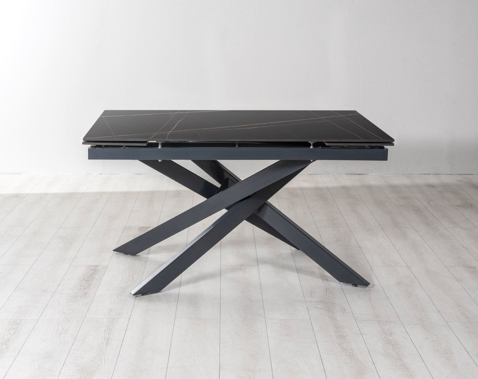 Tavolo Allungabile 80x140/200x76 cm in Ceramica Marmo Ares Nero