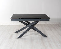 Tavolo Allungabile 80x140/200x76 cm in Ceramica Marmo Ares Nero