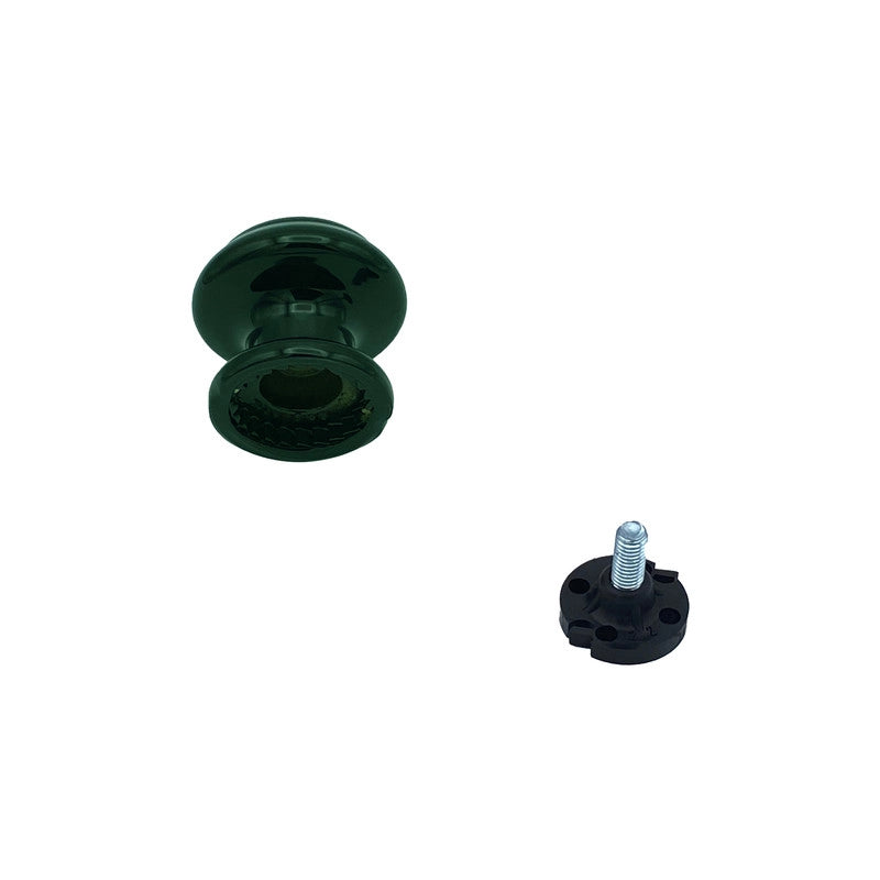 Pomolo fisso per porta SAGUATTI 878/60SB in alluminio verde lucido