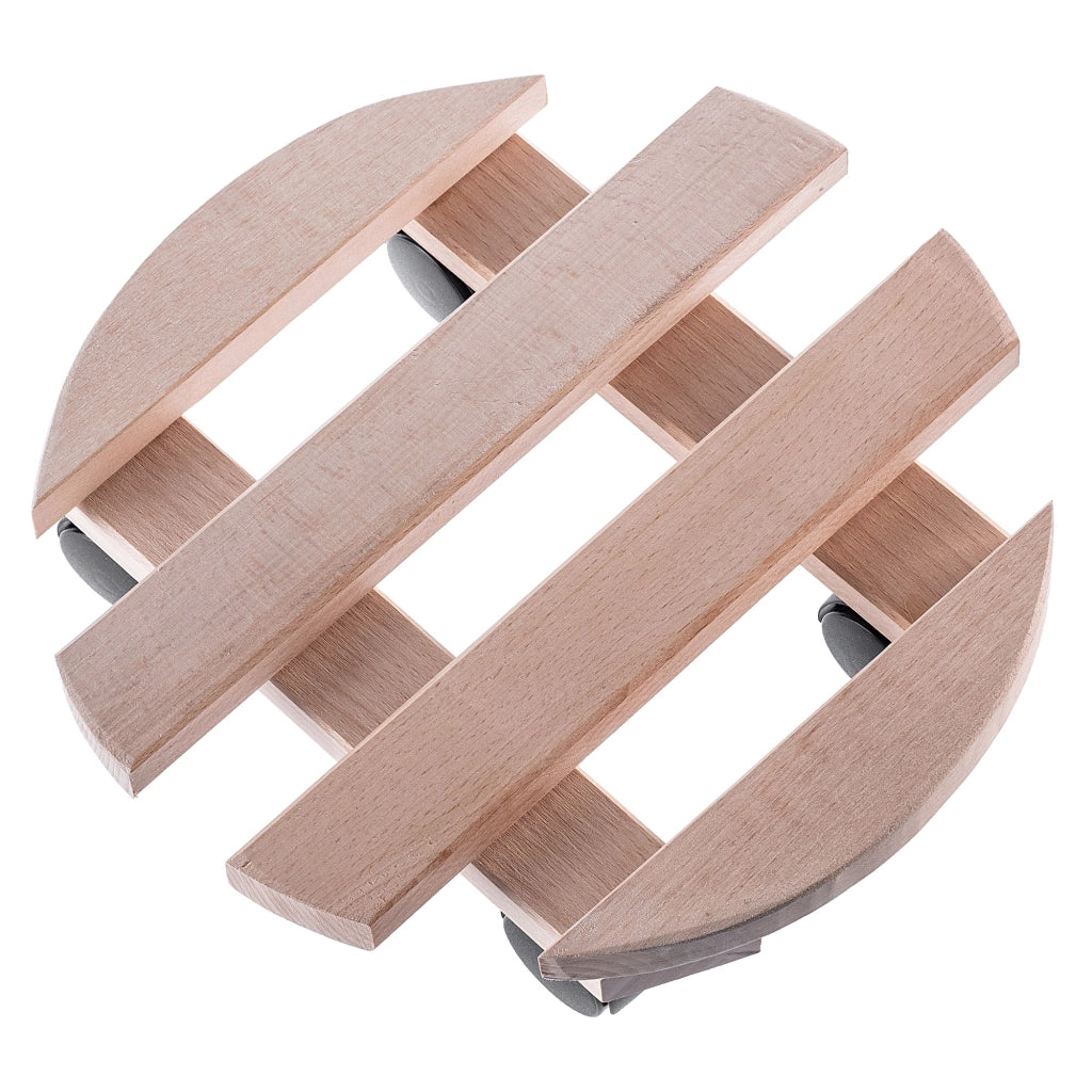 Supporto per vaso da fiori KADAX, piattaforma rotonda in legno, 30 cm