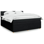 Giroletto a Molle con Materasso Nero 180x200 cm in Tessuto