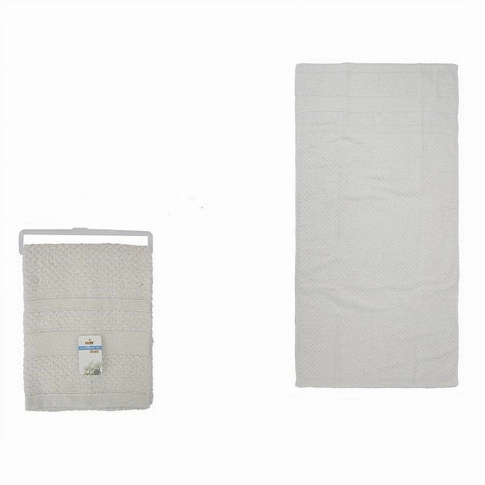 Trade Shop - Asciugamano Da Bagno Ospite In Cotone Morbida 30 X 50cm 65gr Colore Bianca 79484 -