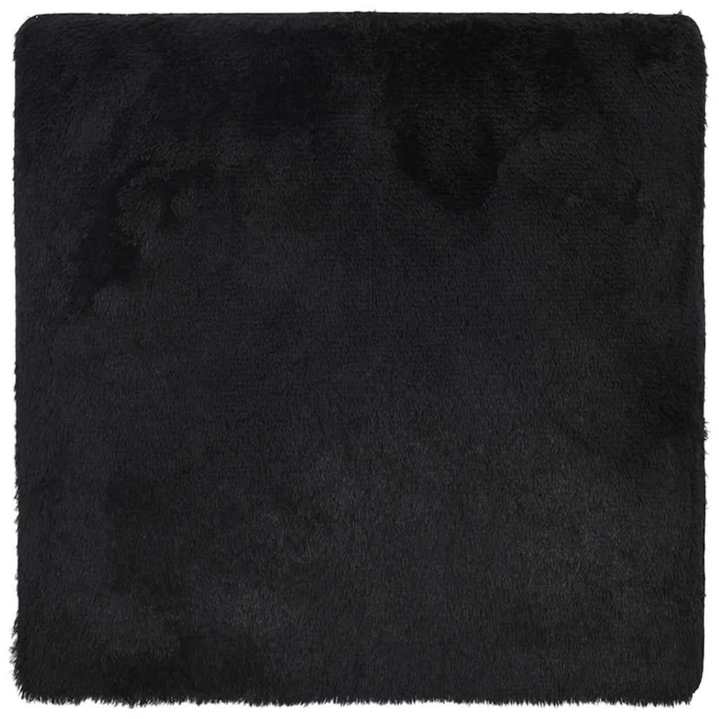 Tappeto Shaggy a Pelo Lungo NAVARRA Nero 240x240 cm poliestere 4102886