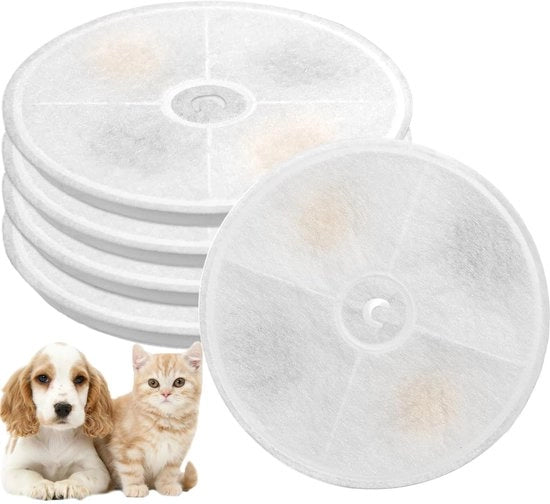 5 pacchi di filtri per fonte d'acqua per gatti, compatibili con l'unità di fonte d'acqua PETKIT Drinking Fountain Unit 3.0, con carbone attivo e gomma, filtri sostitutivi per Petkite Eversweet Solo 2/Solo SE/Eversweet 3 Pro/2S/3 & CYBERTAIL