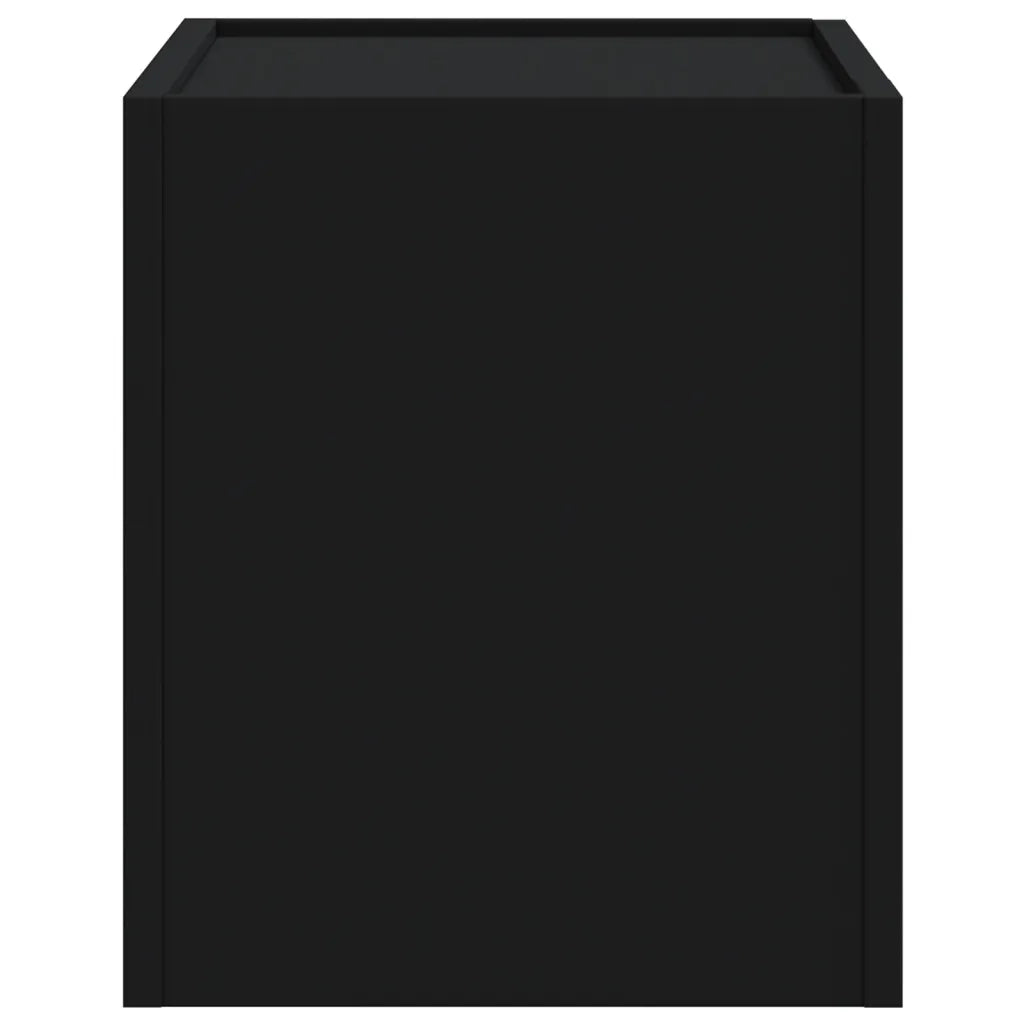 Comodino a Muro Nero 45x30x35 cm