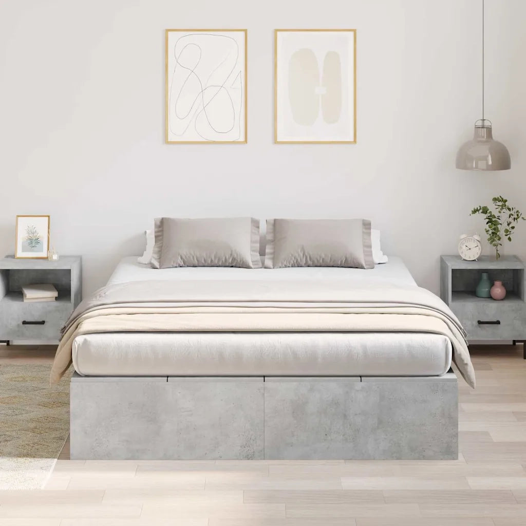 Struttura letto con contenitore Grigio cemento 140 x 190 cm 3335432