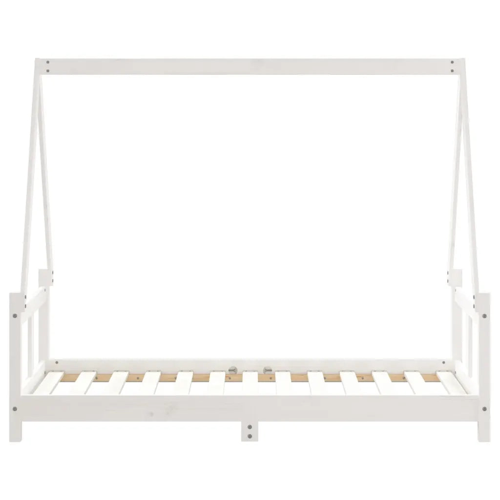 Giroletto per Bambini | Letto Infantile | Lettino Bianco 80x160cm in Legno Massello di Pino