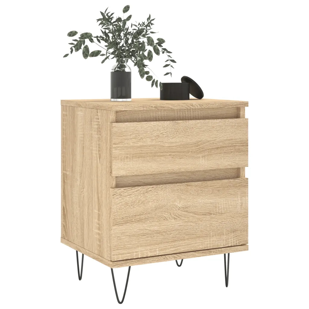 Comodino Rovere Sonoma 40x35x50 cm in Legno Multistrato 830674