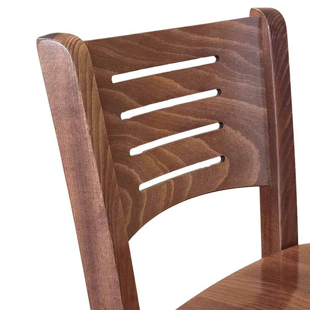 Sgabello da bar verona in legno noce scuro h 73 con seduta massello