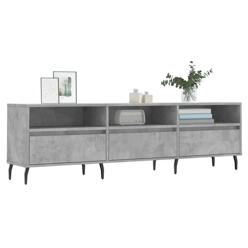 Mobile TV-Credenza TV-Console TV Grigio Cemento 150x30x44,5 cm Legno Multistrato 468542