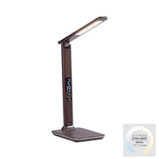 Lampada da scrivania LED 6W marrone ricarica wireless Neuhaus