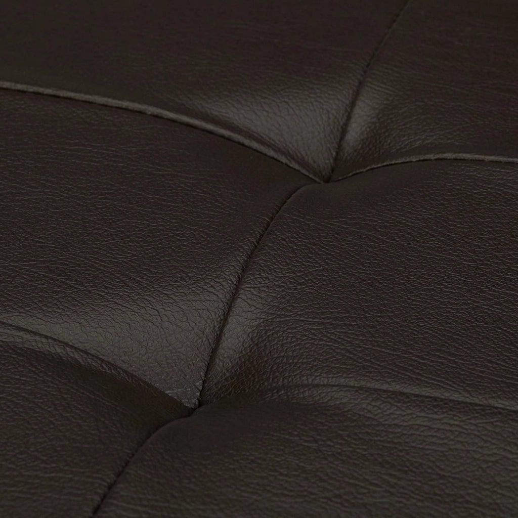 Sgabello/pouf pieghevole in materiale sintetico 76 cm marrone 13_0002808