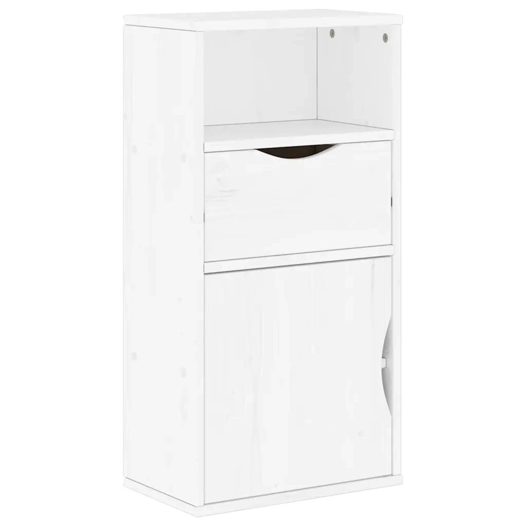 Mobile TV 4 pz con Contenitore ODDA Bianco in Legno di Pino 3365381