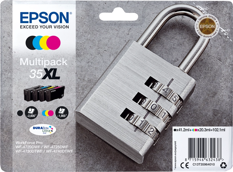 Epson Padlock Multipack 4-colours 35XL DURABrite Ultra Ink