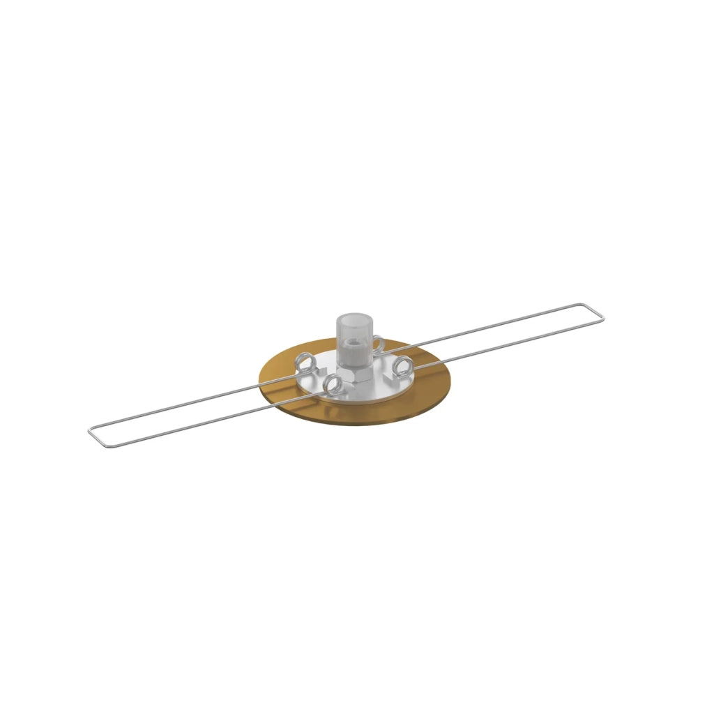 Rosone Da Incasso Metallo Ottone Satinato D4,5Cm Per Foro Da 33Mm