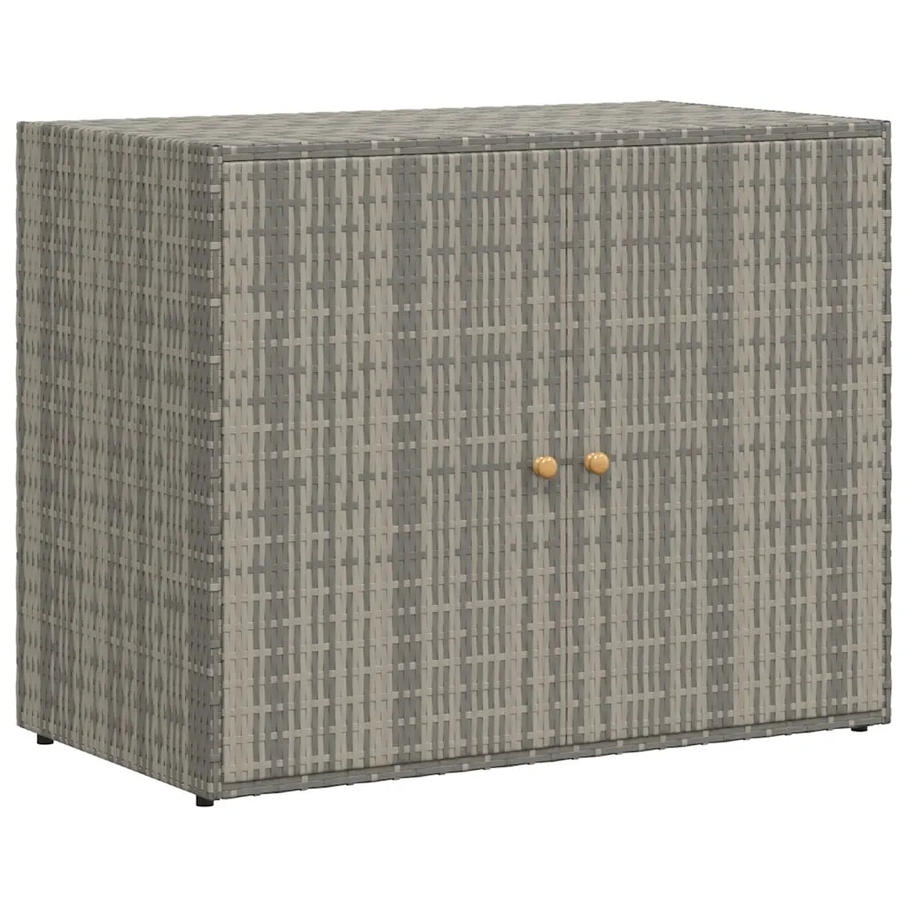 Mobile Portaoggetti da Giardino-Baule da Giardino Grigio 100x55,5x80cm Polyrattan