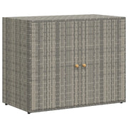 Mobile Portaoggetti da Giardino-Baule da Giardino Grigio 100x55,5x80cm Polyrattan