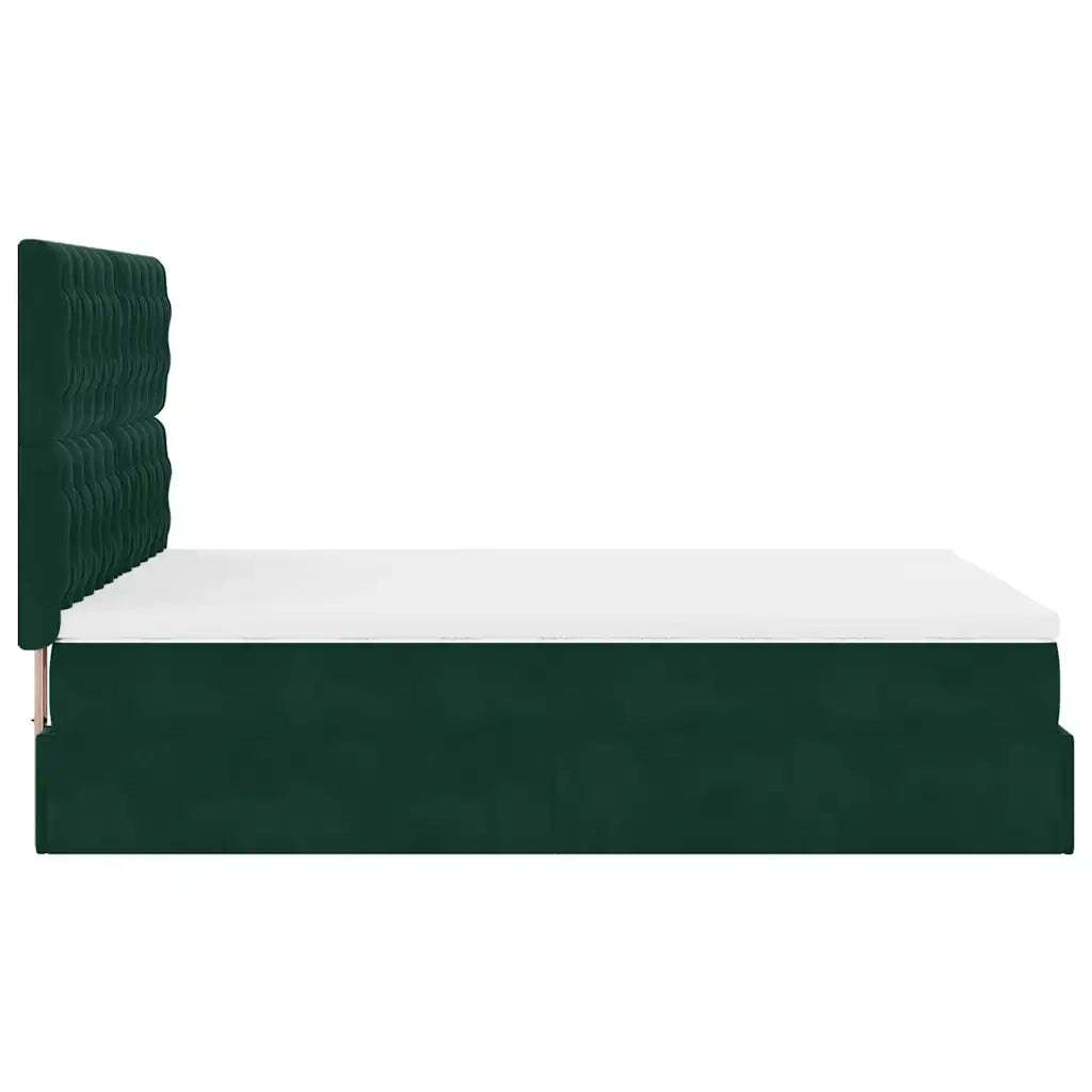 Struttura Letto Pouf con Materassi 140x200 cm in Velluto 3313550