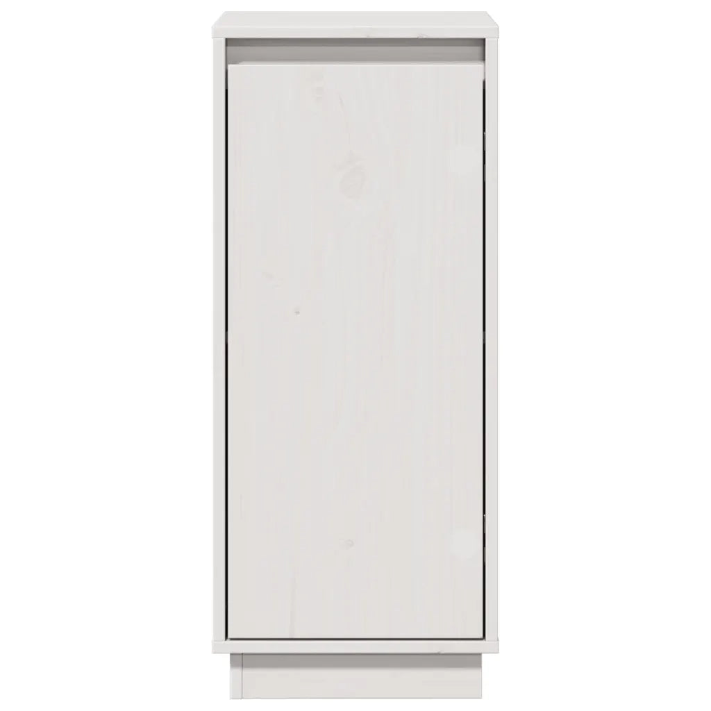 Credenze 2 pz Bianche 31,5x34x75 cm in Legno Massello di Pino cod mxl 15826