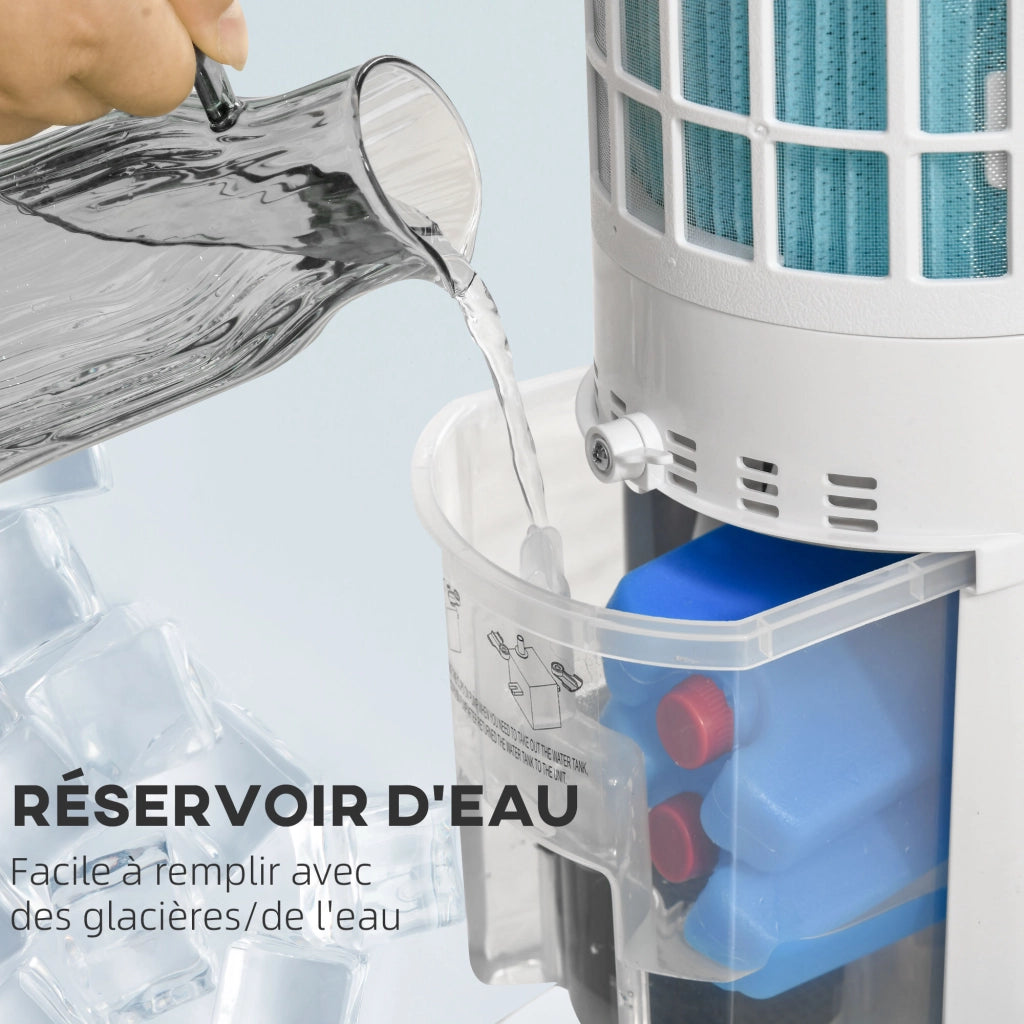 Raffreddatore d'aria 4 in 1 ¨C zephmum ¨C oscillante, telecomando, 2 blocchi refrigeranti