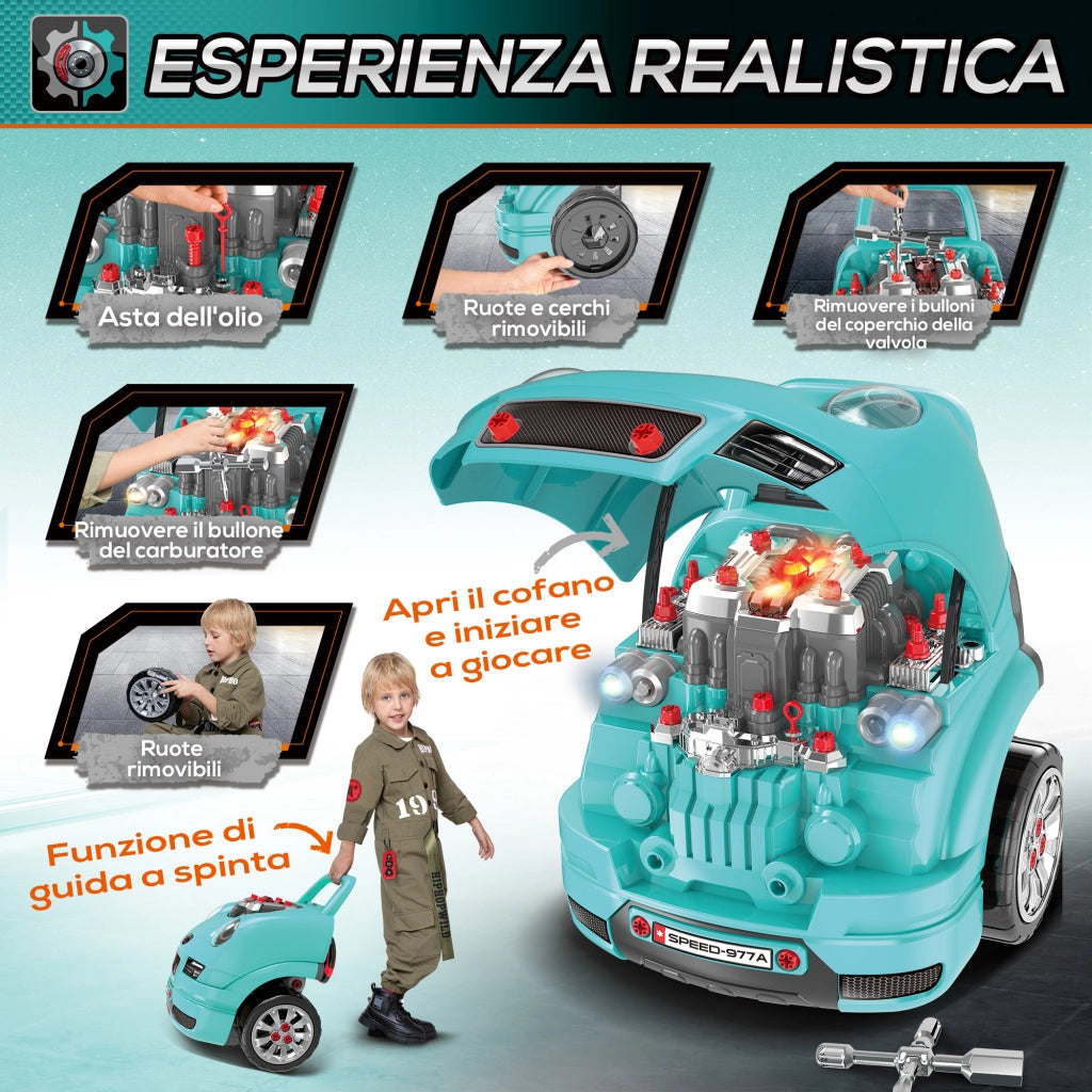 Camion Giocattolo per Bambini ¨C zephmum ¨C Nero e Azzurro, ABS e PP, 40x39x47 cm