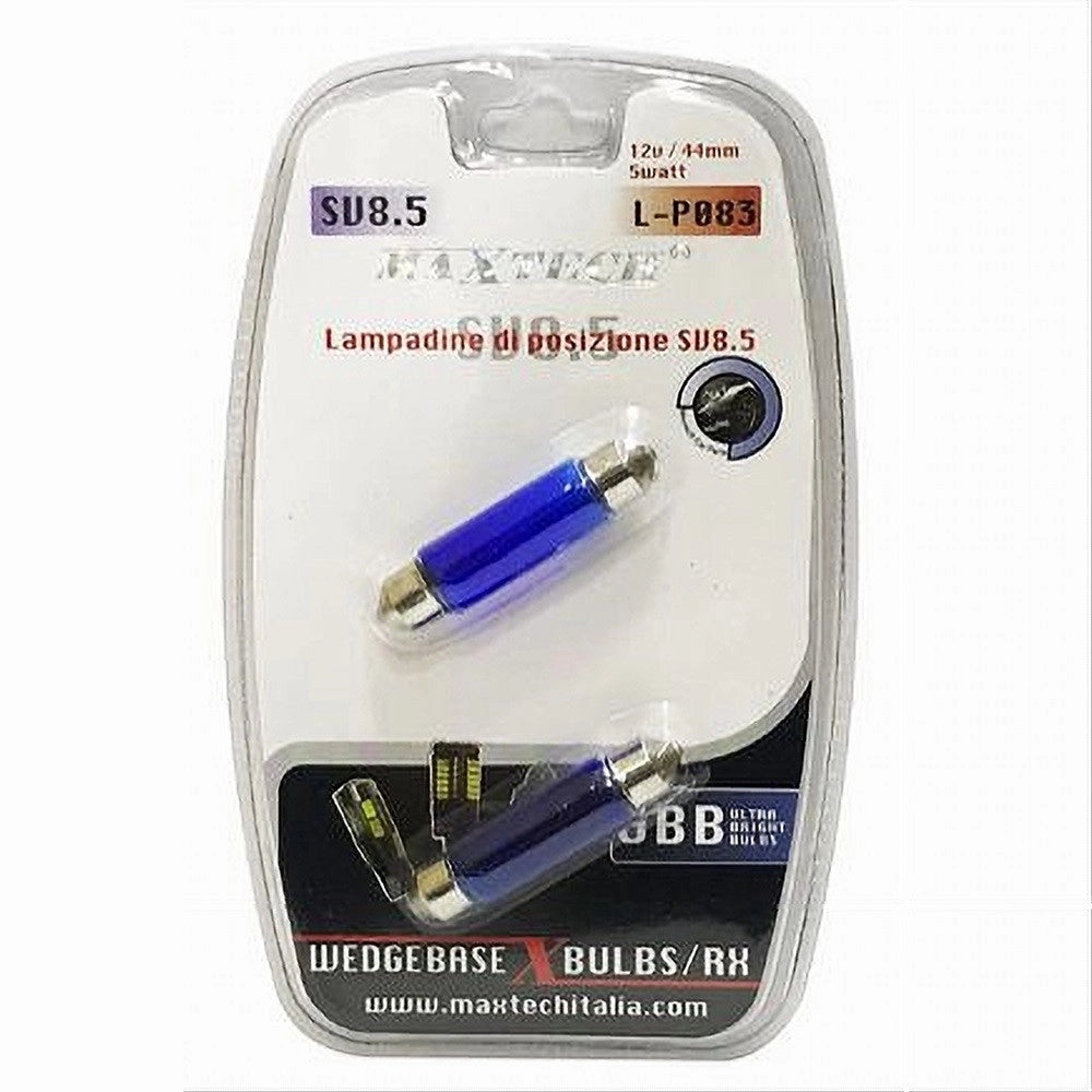 Trade Shop - Lampadine Di Posizione Sv8.5 12v 44mm 5w Maxtech L-p083 Lampadine Ultra Luminose -