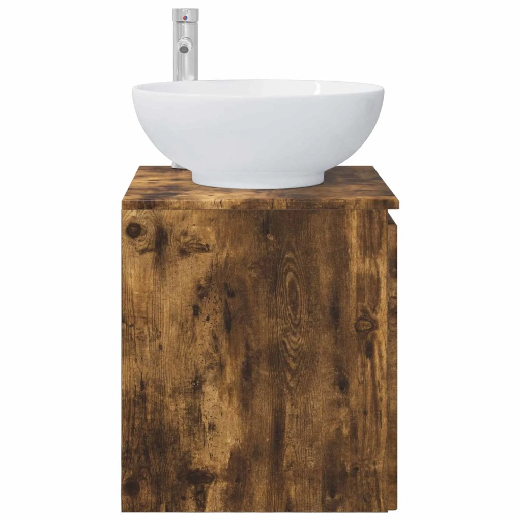Mobile Lavabo da Parete Rovere Fumo 49,5 x 44,5 x 65 cm 890447