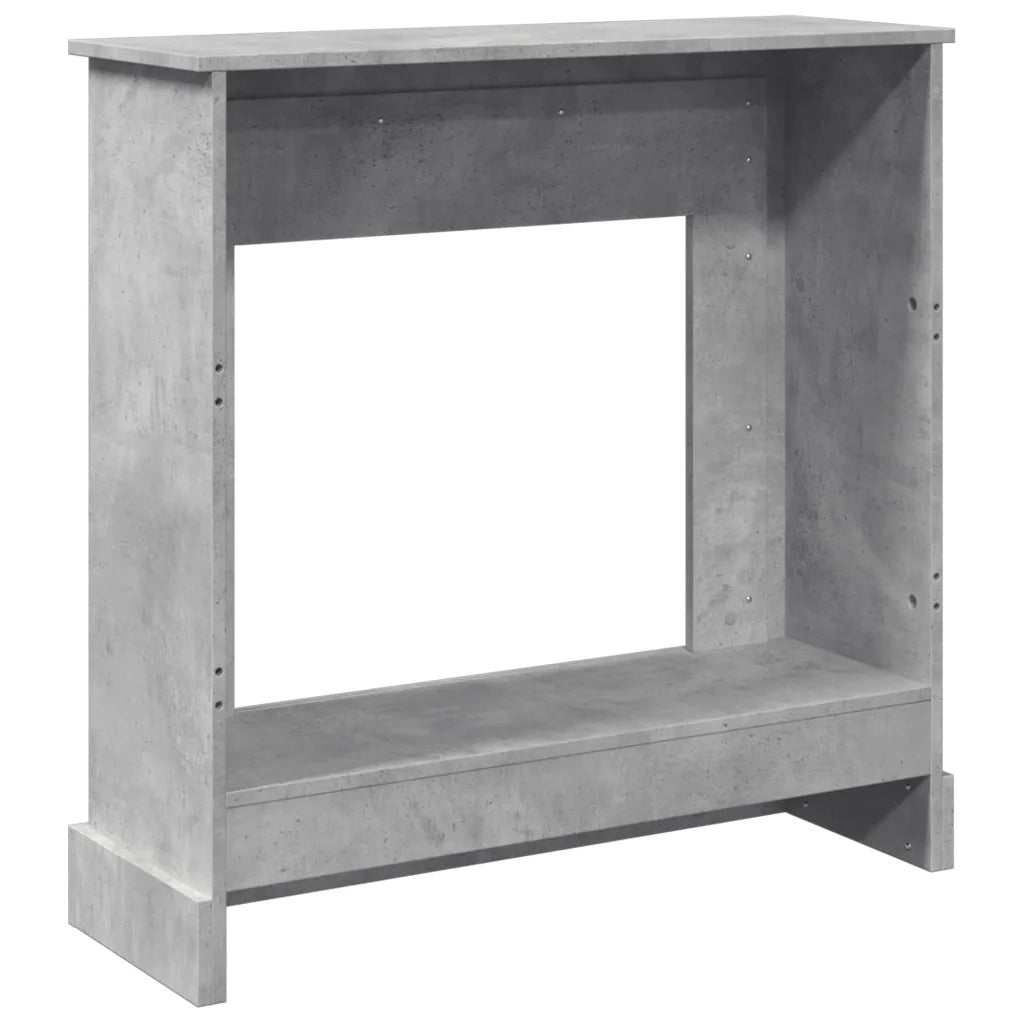 Cornice per Camino-Rivestimento per Camino Grigio Cemento 90x30x90 cm in Truciolato