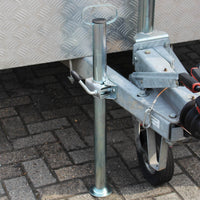 Piede stabilizzatore per rimorchio carrello appendice 2 pz. 700 mm x Ø 48 mm con morsa di supporto