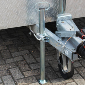 Piede stabilizzatore per rimorchio carrello appendice 2 pz. 700 mm x Ø 48 mm con morsa di supporto