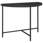 Tavolo da Giardino | Tavolino da esterno Nero 100x50x75 cm in Polyrattan