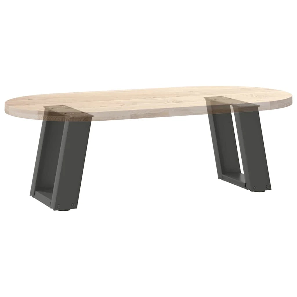 Set di 2 gambe per tavolino da caffè a forma di U dall'estetica moderna 30 x 30 cm con piedini regolabili in acciaio antracite 02_0057023