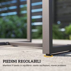 Salotto da Giardino con 2 Poltrone da Esterno e Tavolino con Piano in Vetro in Rattan Nero