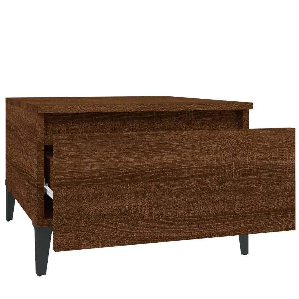 Tavolino da Salotto-Tavolino da soggiorno-Tavolo Rovere Marrone 50x46x35cm Legno Multistrato 366157