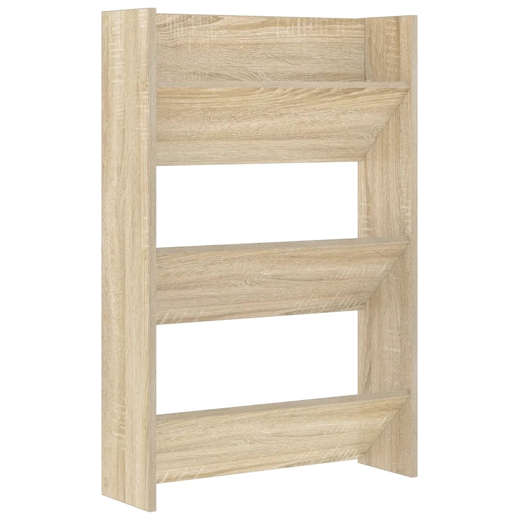 Scarpiera a Muro Rovere Sonoma 60x18x90 cm in Truciolato cod mxl 48885