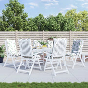Cuscini Sedia Schienale Alto 6 pz Motivo Foglie Tessuto Oxfordcod mxl 90695