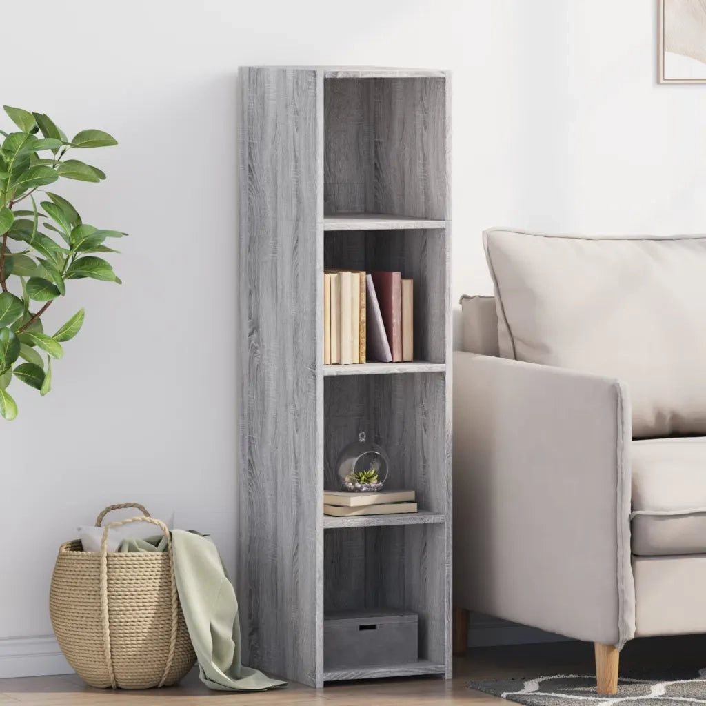Credenza Grigio Sonoma 30x41x124cm in Legno Multistrato