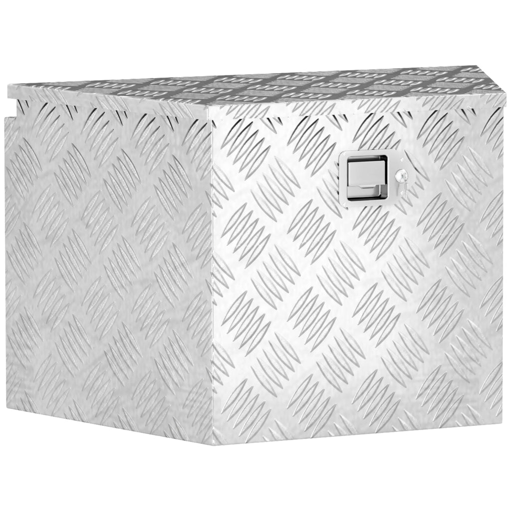Scatola di stoccaggio in alluminio bloccabile per rimorchio ¨C zephmum ¨C 73.7x41x46 cm argento