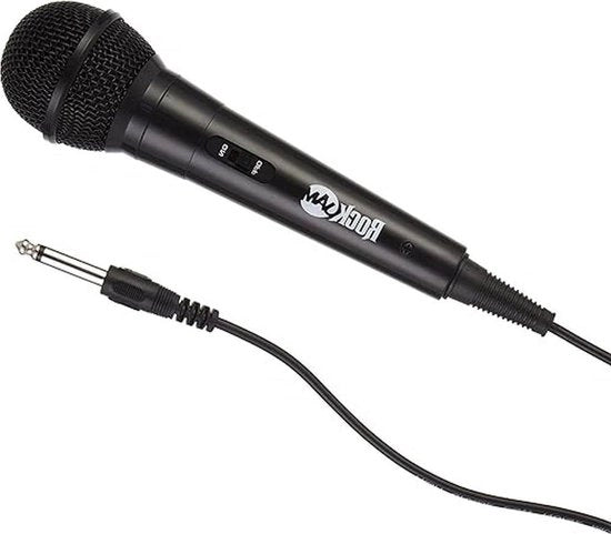 Impianto Karaoke - Microfono Karaoke a cavo unidirezionale - Dinamico - Cavo 3 metri - Nero