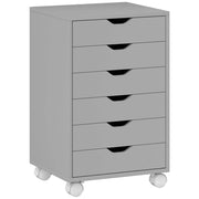 Scrivania con cassetti ¨C ZephMum ¨C Grigio 6 cassetti ruote