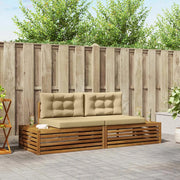 Set di divani da esterno-Sofa da giardino Naturale e Beige 203,5 x 83 x 73 cm