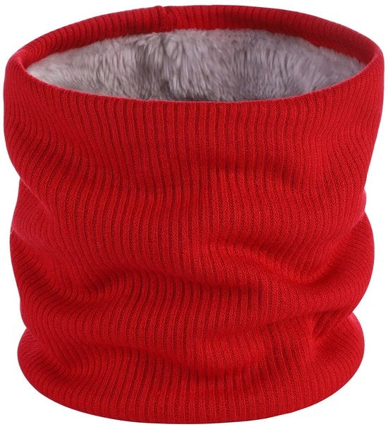 Nekmasker, sciarpa di calore per la gola invernale, impregnata, con mesh elastico morbido e soffice, 21*24cm, Rosso