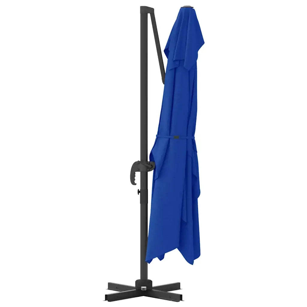 Ombrellone-Ombrello da giardino Azzurro 351 x 250 x 260 cm Poliestere e Alluminio