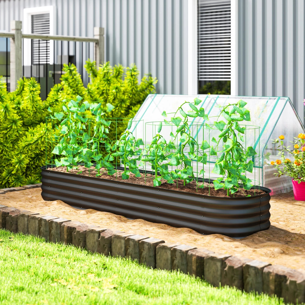 Giardino Quadro Modulabile per Orto e Fiori ¨C Minimal ¨C 240x62x30 Grigio Scuro