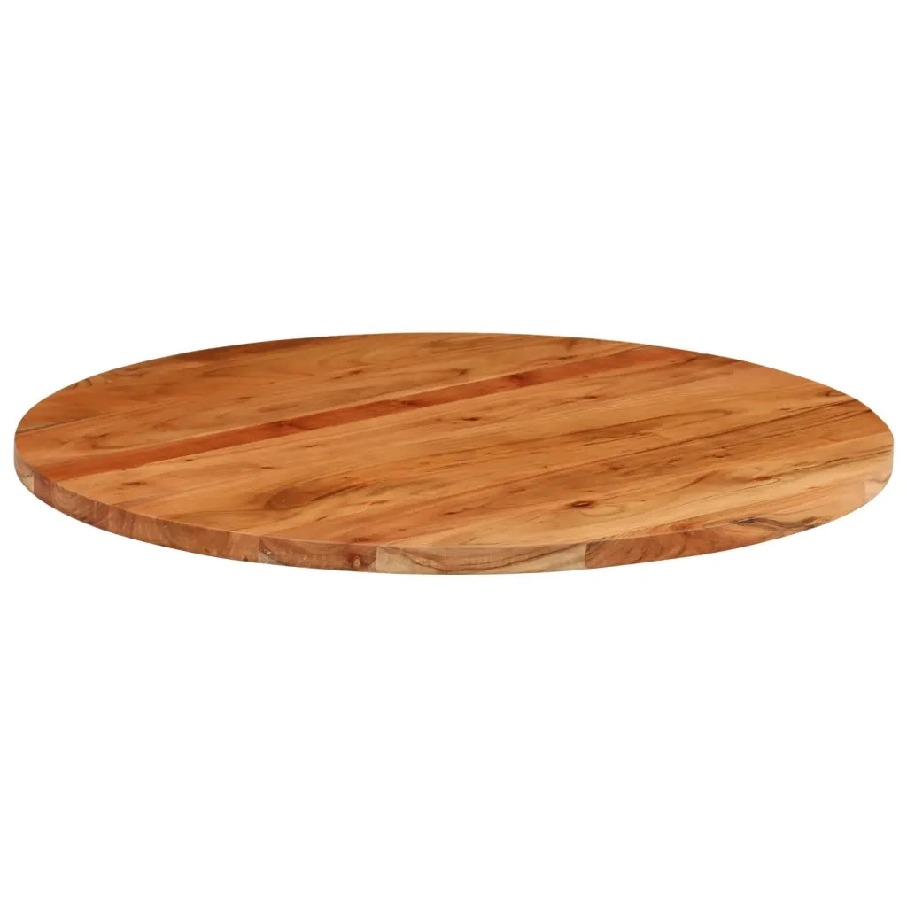 Piano per Tavolo Ø80x2,5 cm Rotondo in Legno Massello di Acacia 370054