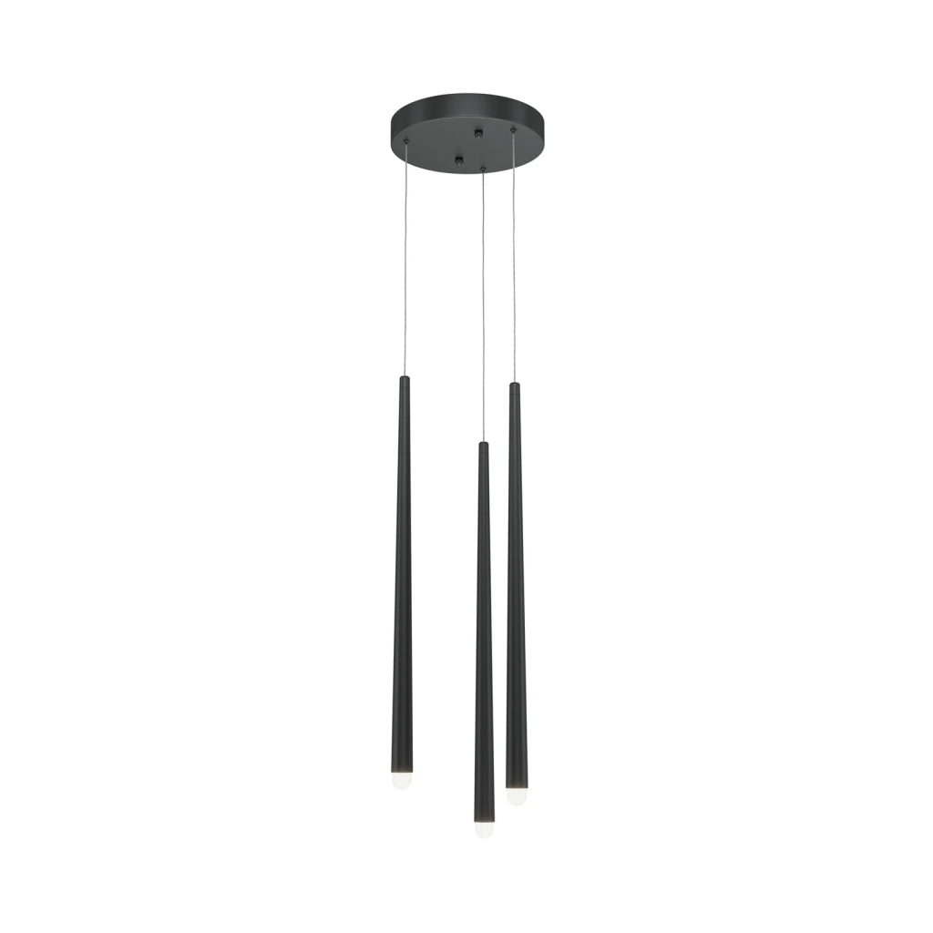 Maytoni Lampadario moderno Cascade 1 luce LED integrato nero alluminio
