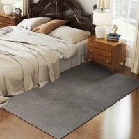 Tappeto Salotto 160x230 cm Lavabile in Lavatrice Pelo Lungo Stile Moderno Tapeto per Soggiorno Camera da Letto Grigio Chiaro