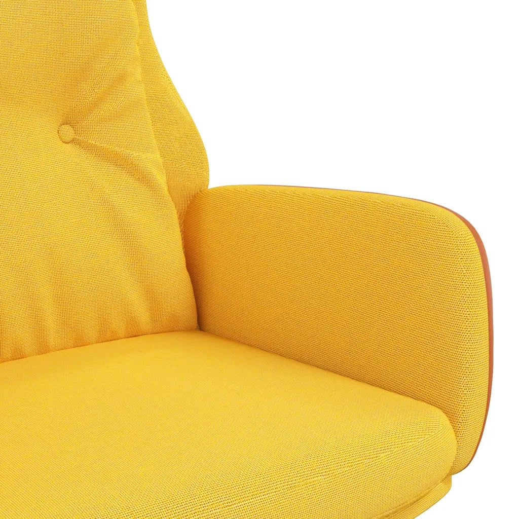 Poltrona Rilassante Giallo Senape in Tessuto e PVC 341308